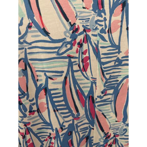 Lilly‎ Pulitzer Marlowe Dress in Red Right Return Tunic Boat Neck Size Medium - Picture 10 of 11